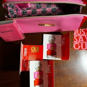 Juicy Couture Pink Cosmetic Bag with Perfume Samples